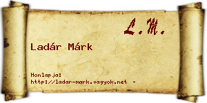 Ladár Márk névjegykártya