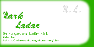 mark ladar business card